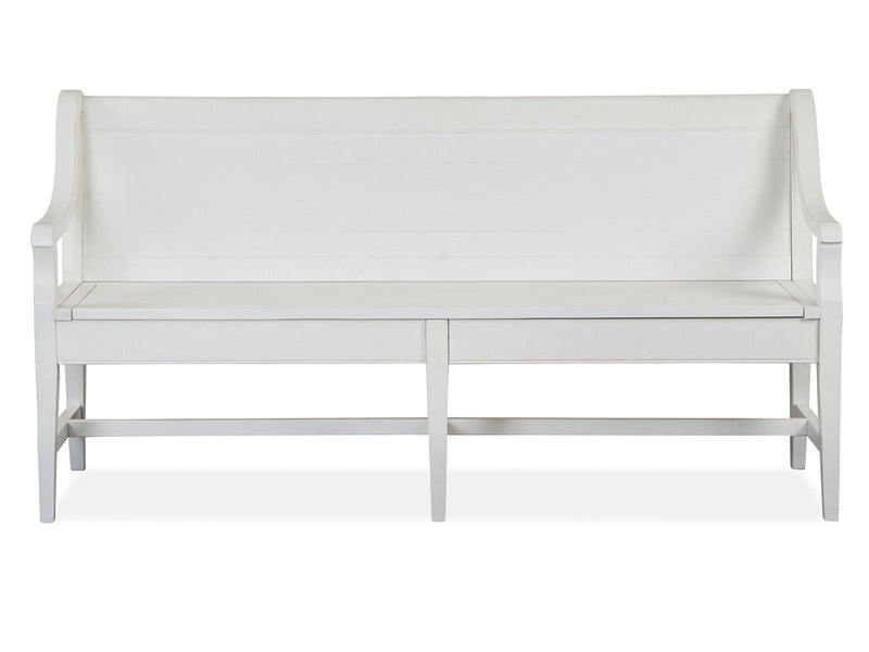 Heron Cove - Bench With Back - Chalk White, photo 7 of 7