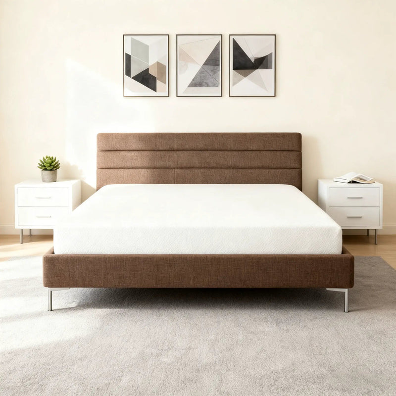 8" Twin Green Tea Memory Foam Mattress In Box - White by HouseOfZazla