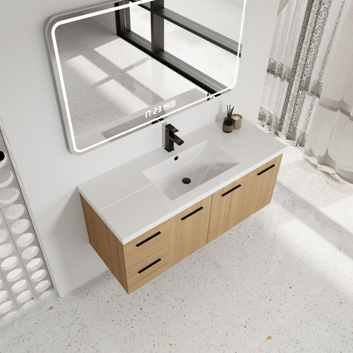Floating Bathroom Vanity With Sink, Modular Cabinet, photo 11 of 14