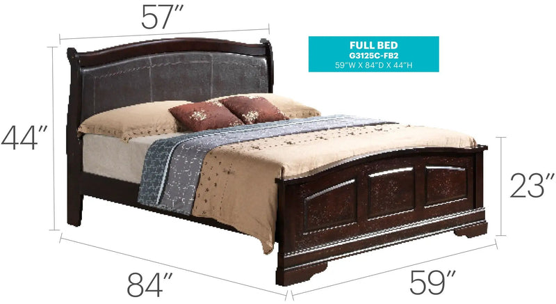 Panel Sleigh Bed Elegantly Crafted by Unique Piece Furniture