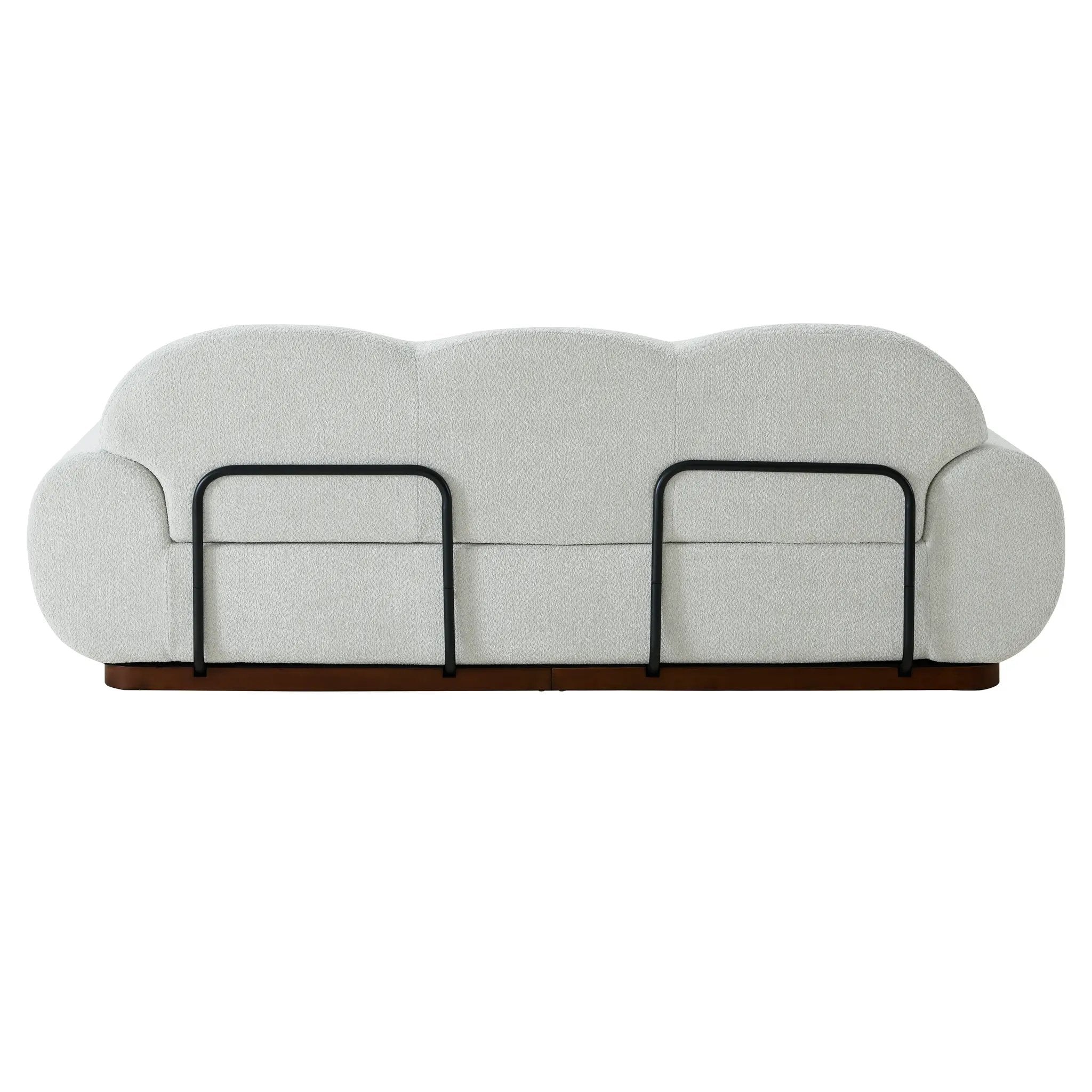 88in Round Arm Cloud Curved 3-Seater Modern Upholstered Boucle Sofa by HouseOfZazla