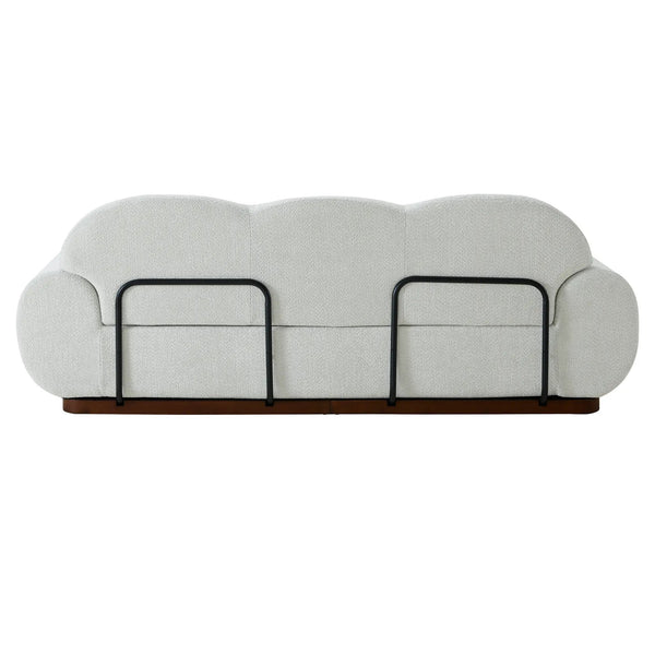 88in Round Arm Cloud Curved 3-Seater Modern Upholstered Boucle Sofa, photo 2 of 7