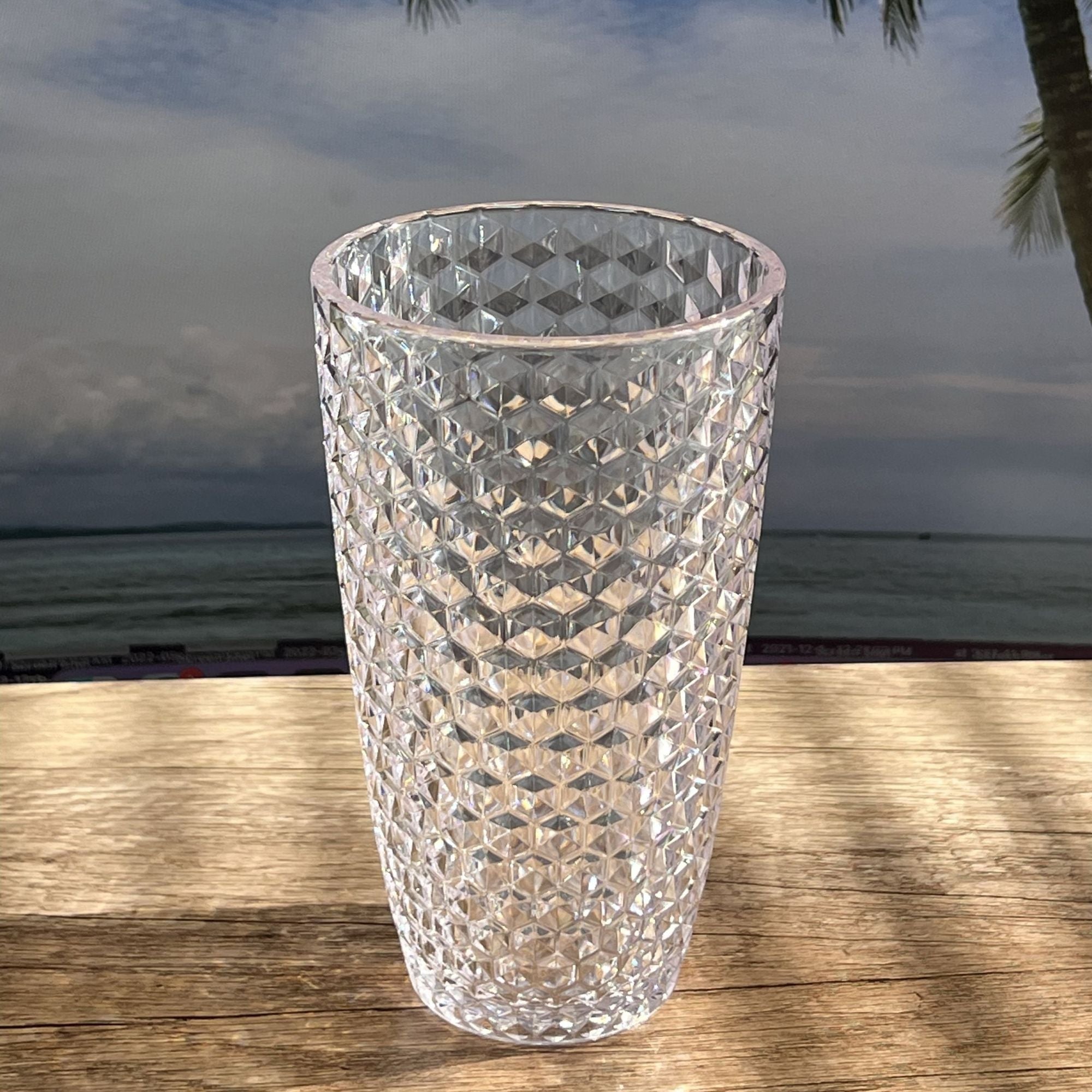 Leading Ware Diamond Cut Acrylic Drinking Glasses (Set of 4) by HouseOfZazla
