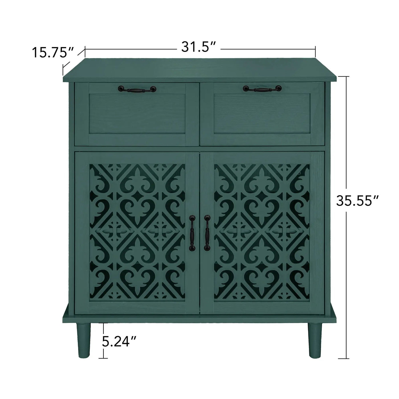 2 Door 2 Drawer Elegant Cabinet by Unique Piece Furniture