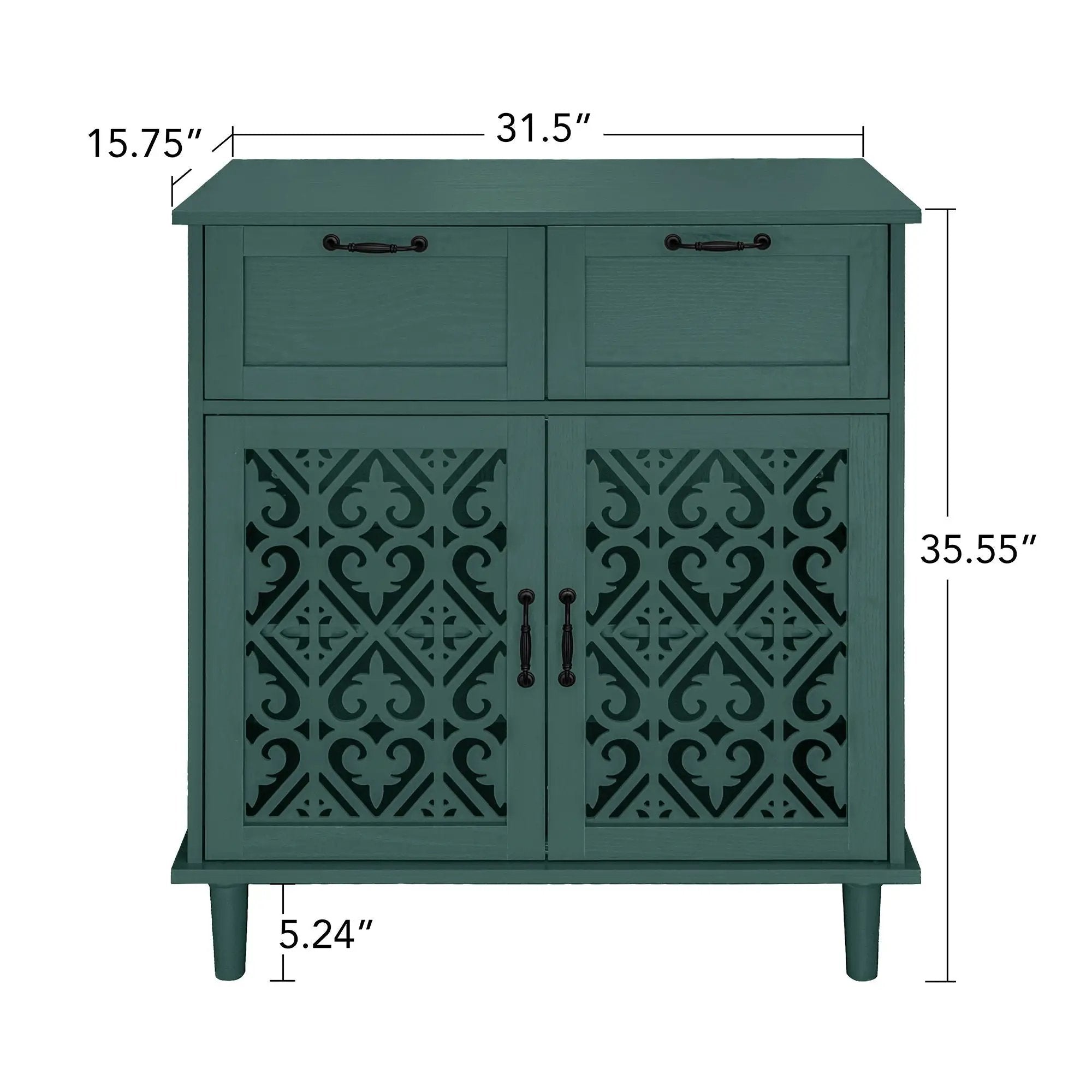 2 Door 2 Drawer Elegant Cabinet by Unique Piece Furniture