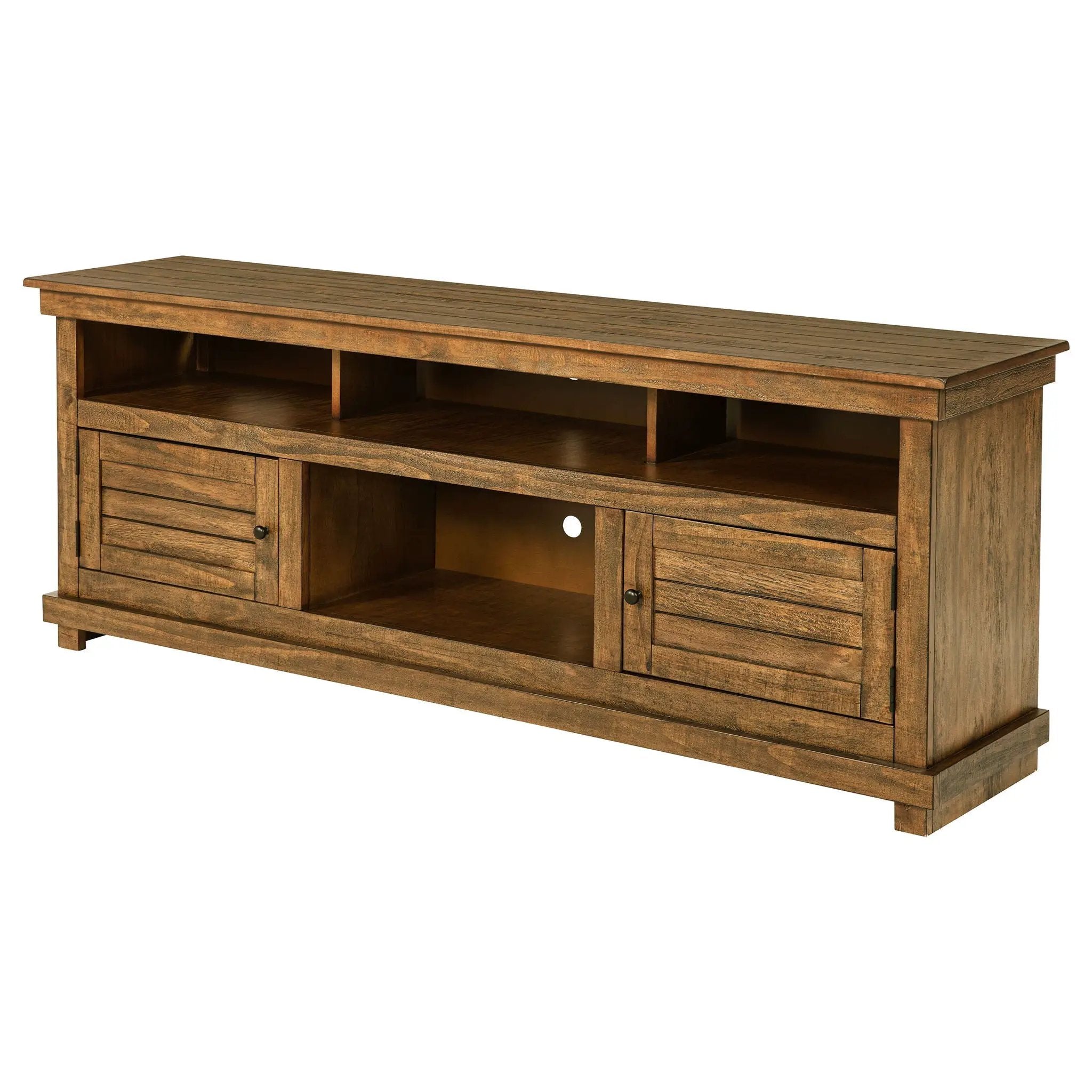 Payne 70-inch TV Stand Media Console Distressed Brown by Unique Piece Furniture