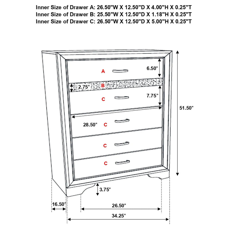 Annie - 6 Drawer Bedroom Chest