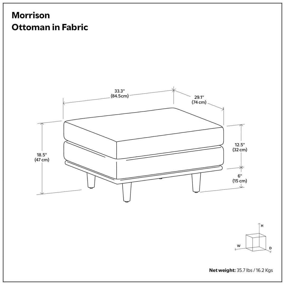 Morrison - Handcrafted Ottoman, photo 36 of 40