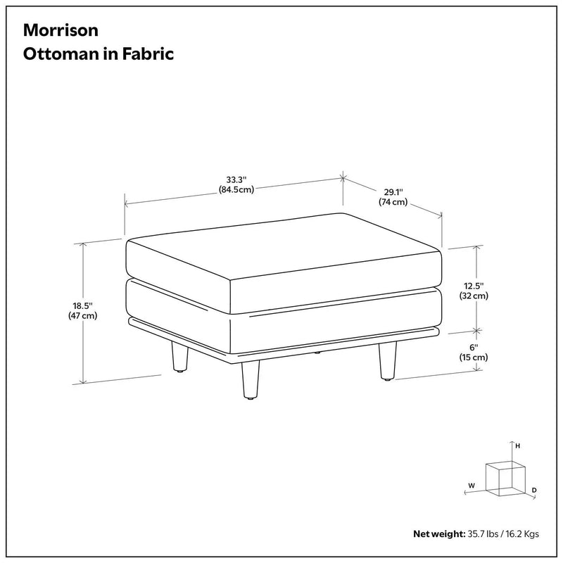 Morrison - Handcrafted Ottoman by HouseOfZazla