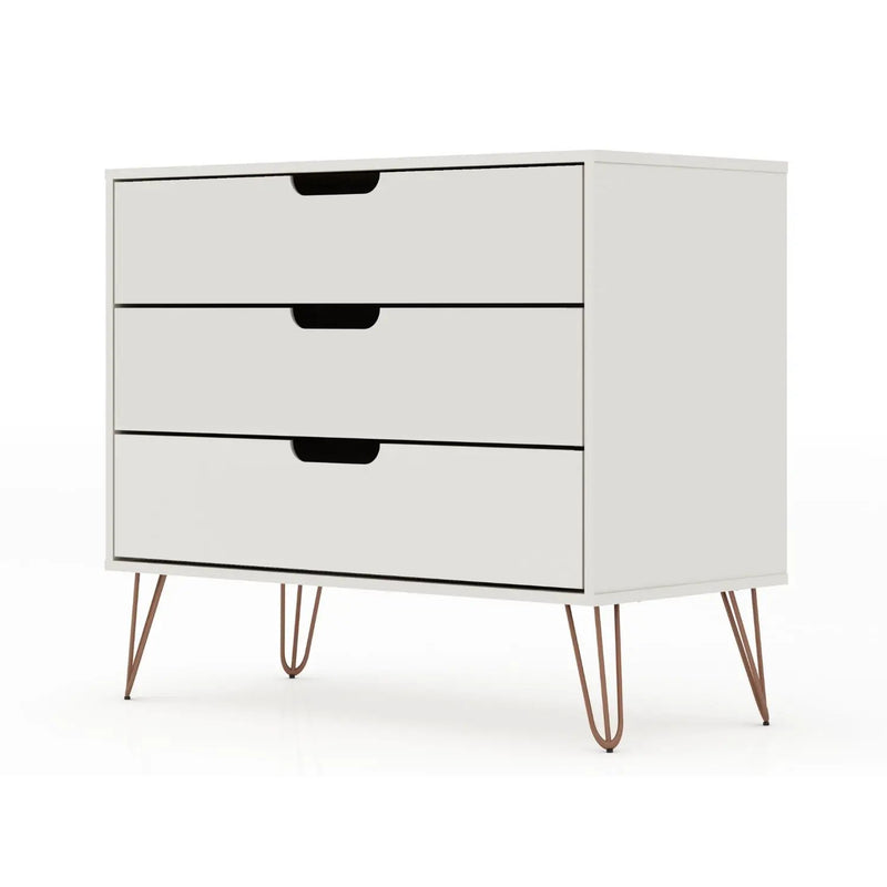 Rockefeller - Dresser & 3 Drawer - Off White by HouseOfZazla