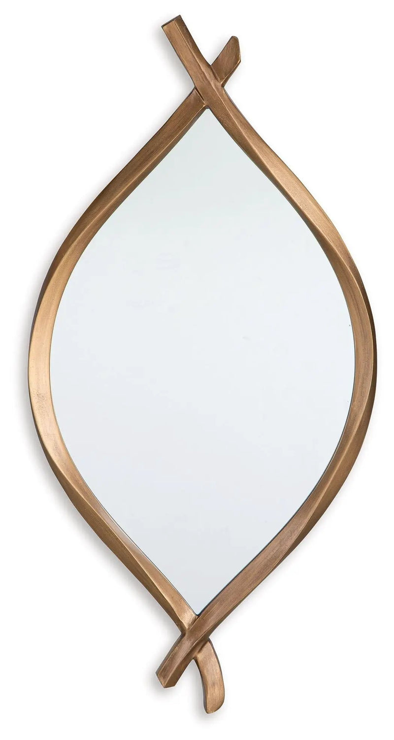 Bartner - Accent Mirror - Antique Gold Finish by Unique Piece Furniture