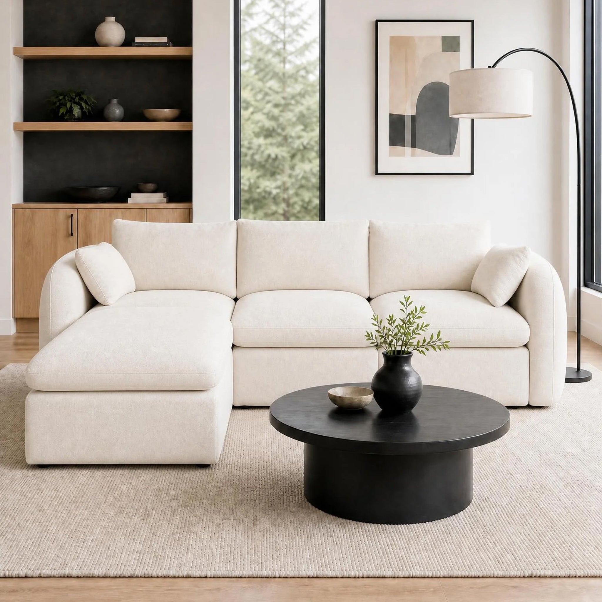 Fully Sponge Compressed Sectional Sofa by HouseOfZazla