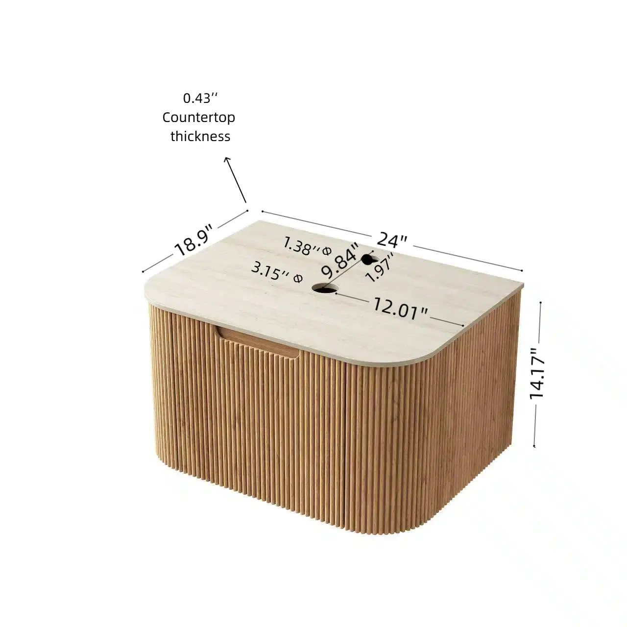 Dina 24'' Wall Mounted Plywood Cabinet with 1 Drawer by HouseOfZazla