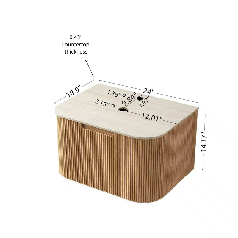 Dina 24'' Wall Mounted Plywood Cabinet with 1 Drawer by HouseOfZazla