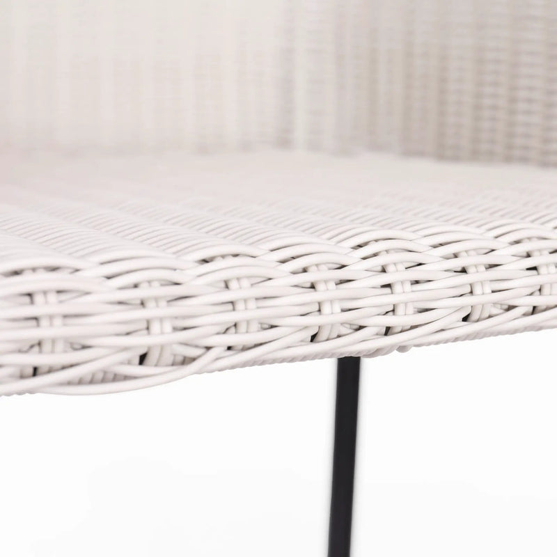 Ladd Outdoor Metal Wicker Barstool Set of 2 - Light Gray by HouseOfZazla