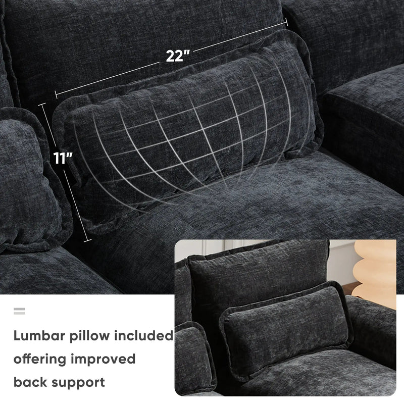 Modern U-Shaped Sectional Sofa with Console and USB Charger by HouseOfZazla