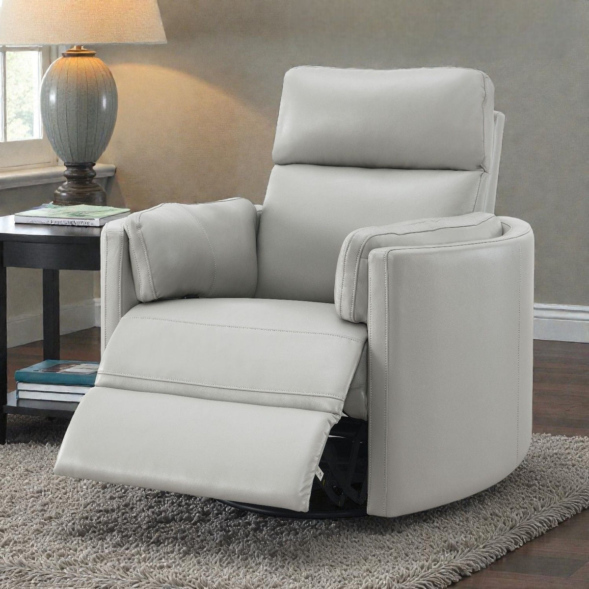 Sagen Glider Recliner With Swivel - Comfortable Recline and 360° Swivel - Beige, photo 11 of 12