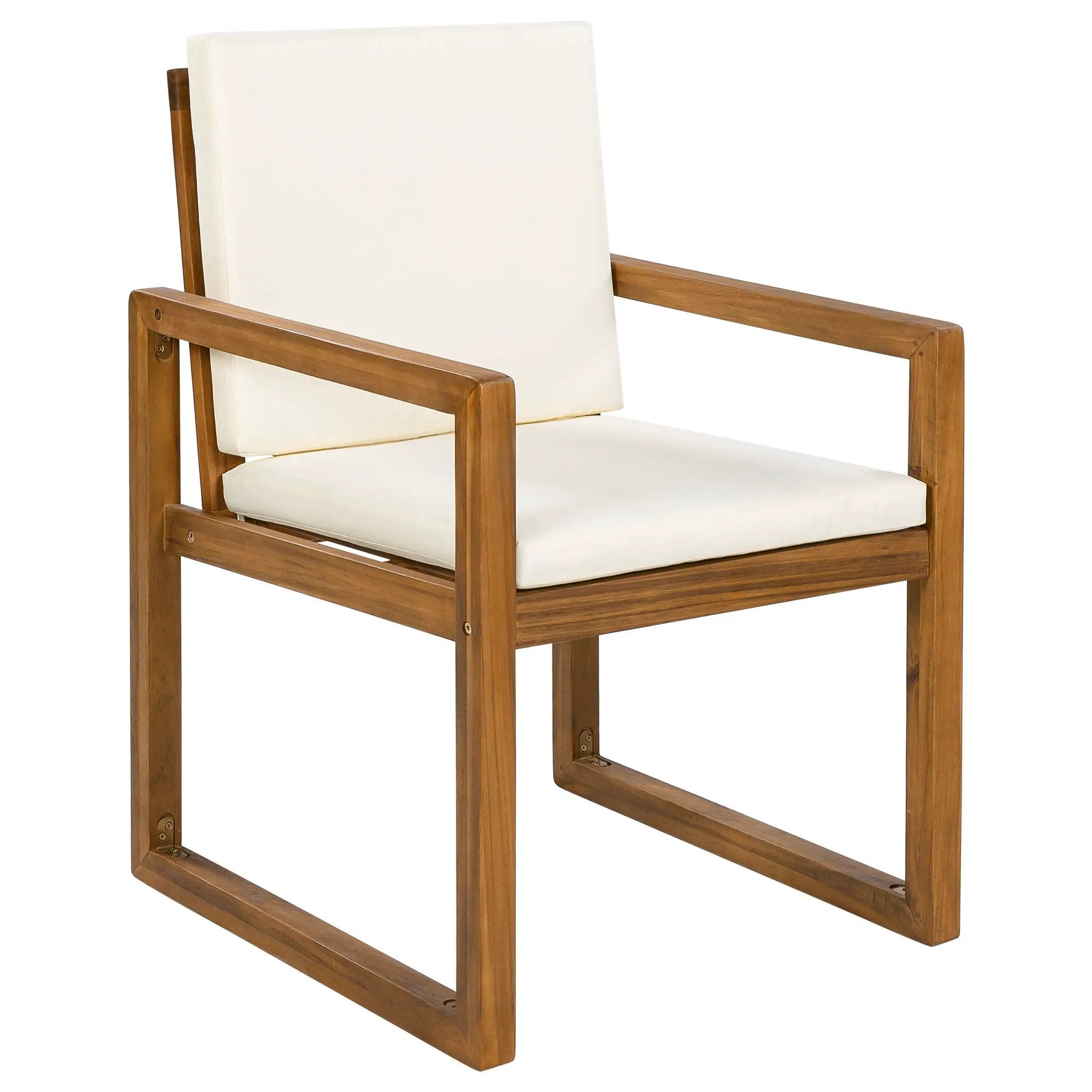 5 Piece Outdoor Patio Dining Set With 4 Armchairs And Table - Beige by HouseOfZazla