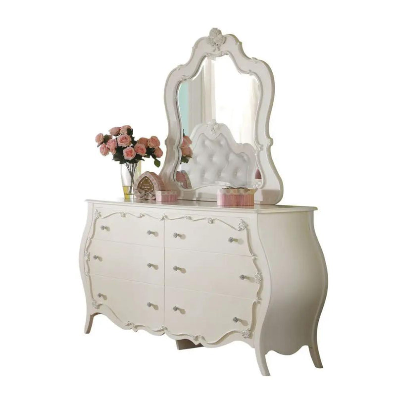 Edalene - Mirror - Pearl White by Unique Piece Furniture
