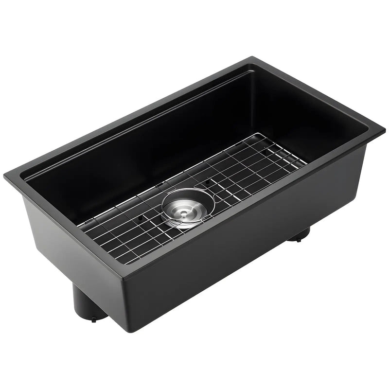 30 Inch Granite Kitchen Sink Undermount Single Bowl Drop-In Basin for RV Bar by HouseOfZazla