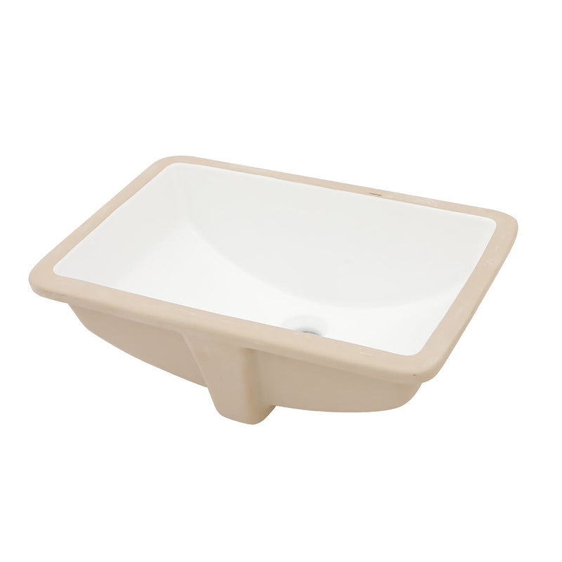 Modern Ceramic Undermount Bathroom Sink With Overflow, High Quality by HouseOfZazla