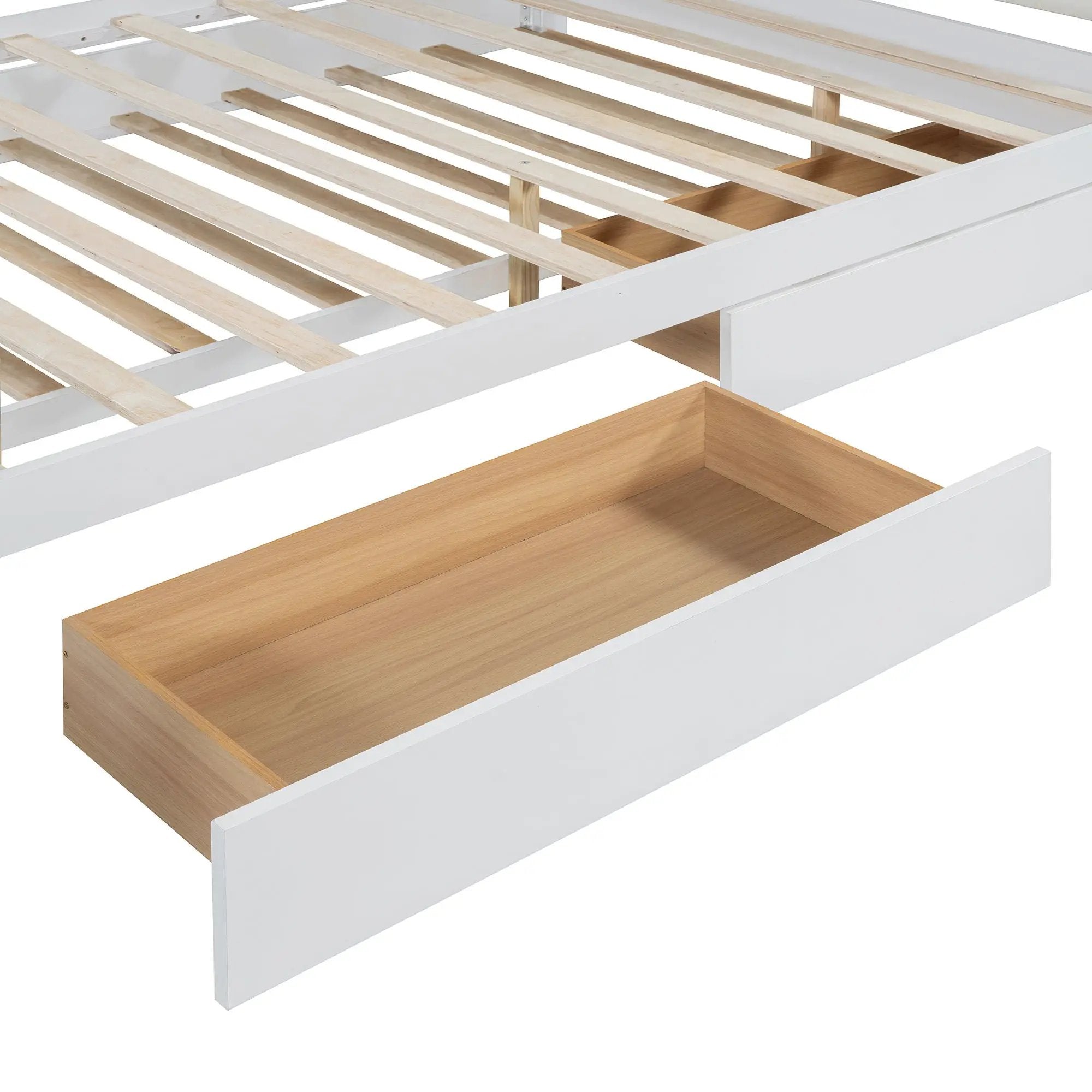 Storage Platform Bed, With 2 Big Drawers, Trundle by HouseOfZazla
