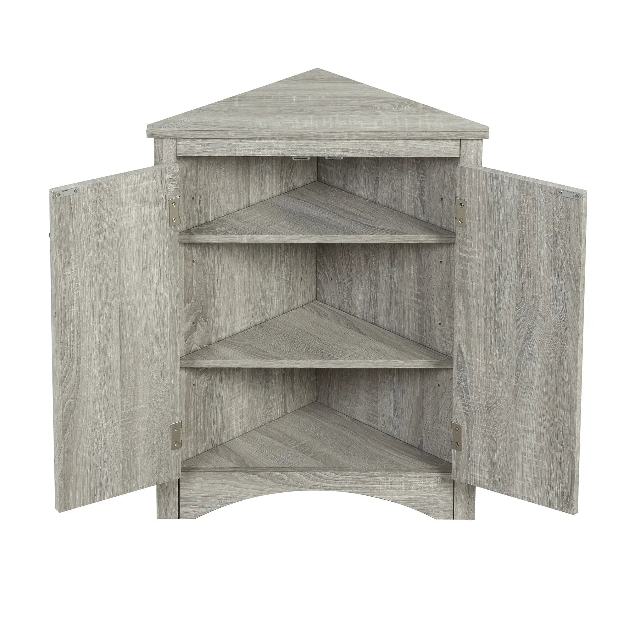 Triangle Bathroom Storage Cabinet With Adjustable Shelves, Freestanding Floor Cabinet For Home Kitchen by HouseOfZazla