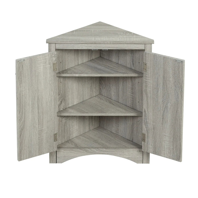 Triangle Bathroom Storage Cabinet With Adjustable Shelves, Freestanding Floor Cabinet For Home Kitchen by HouseOfZazla