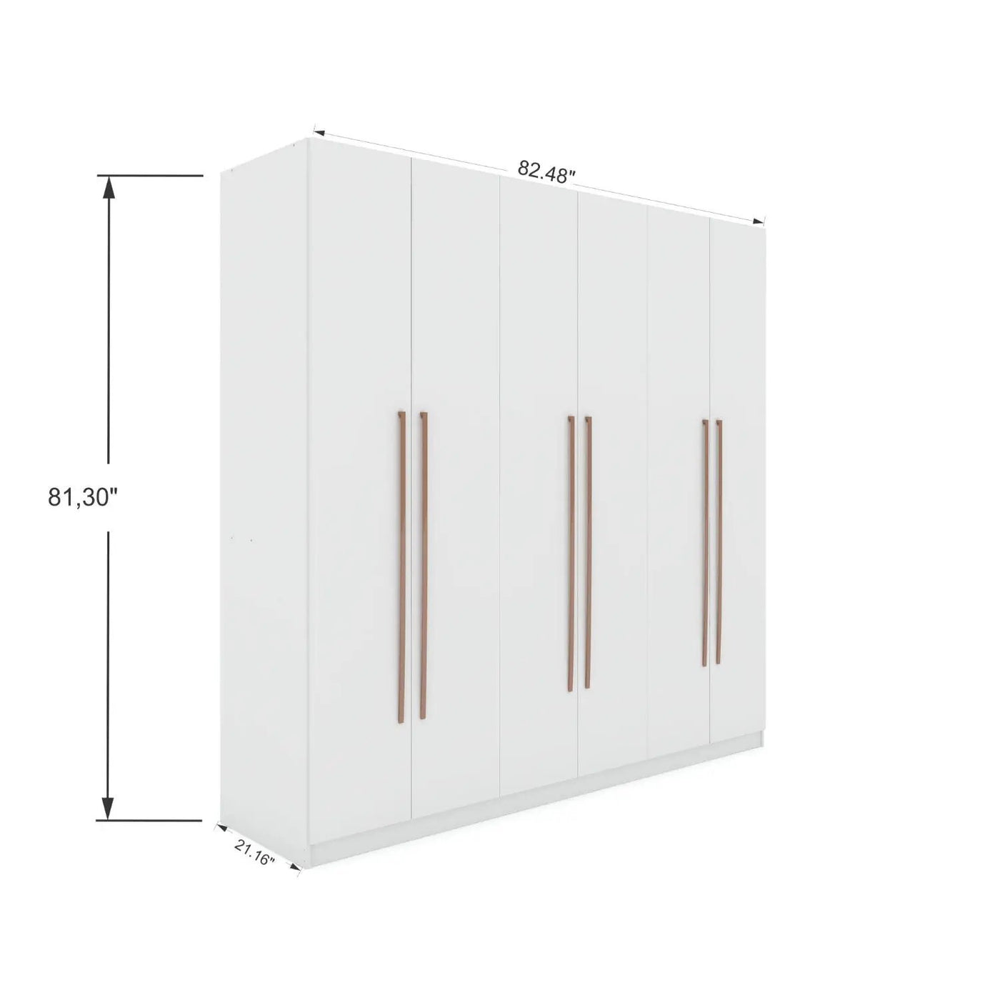 Gramercy - Free Standing Wardrobe Closet With Drawers And Shelves by HouseOfZazla