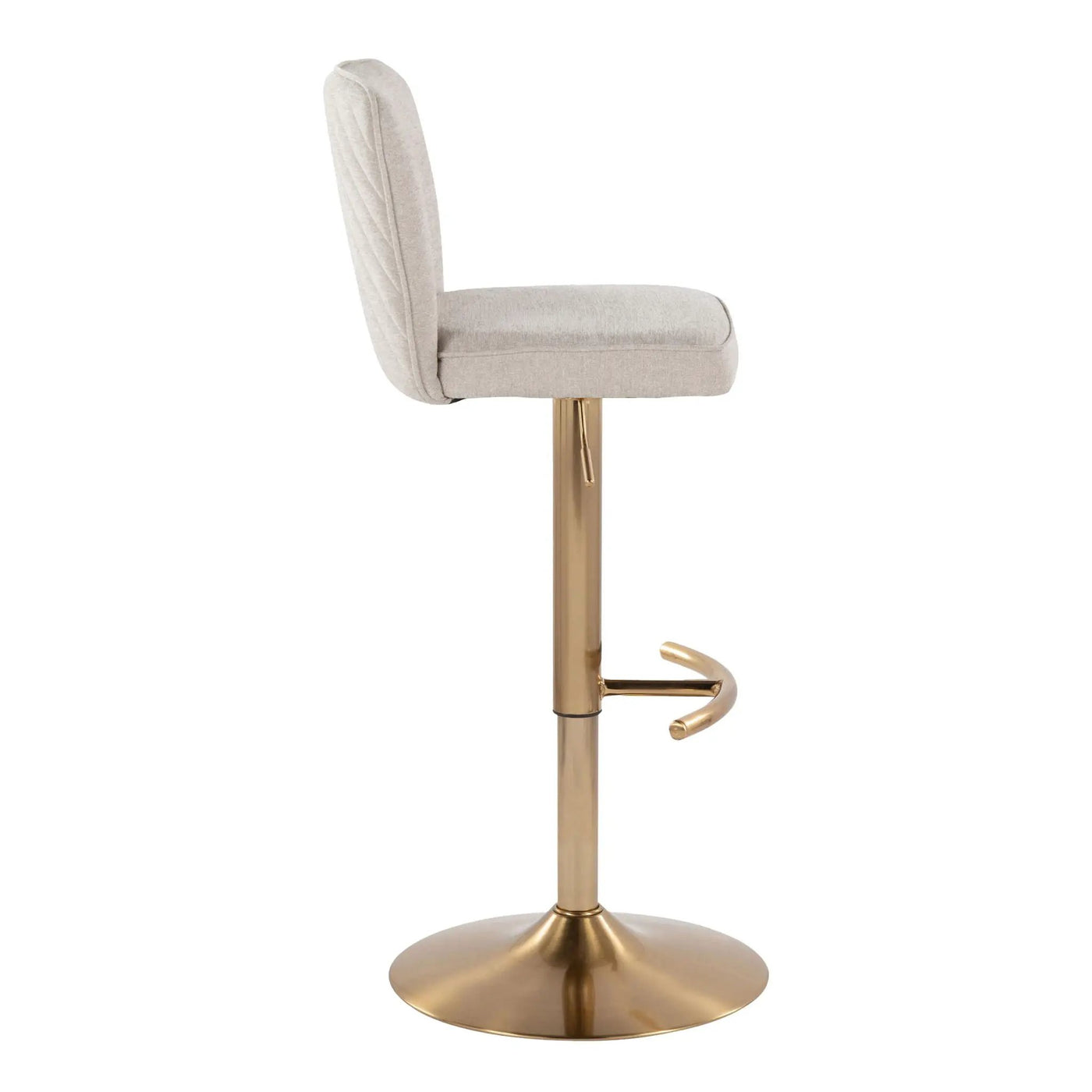 Henry - Contemporary Adjustable Barstool With Swivel With Rounded T Footrest (Set of 2) by HouseOfZazla