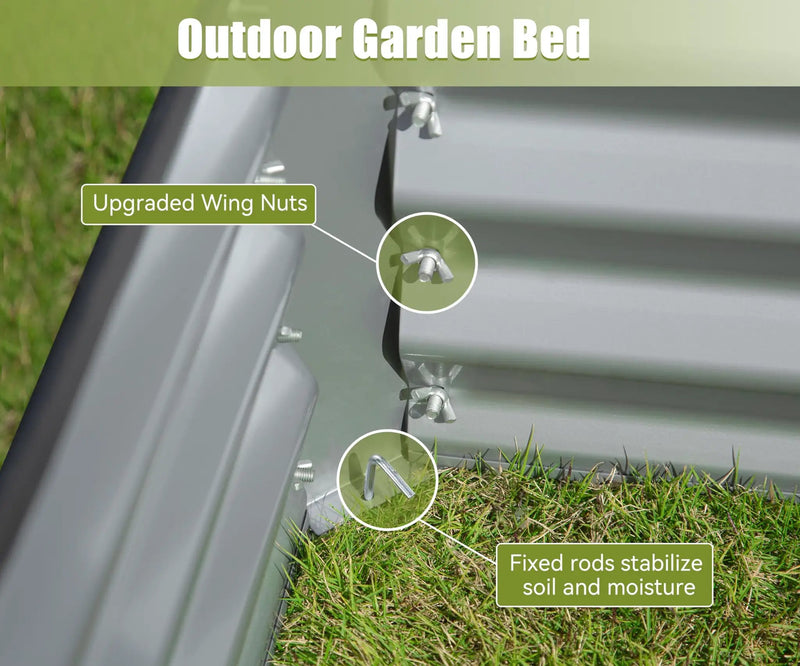 6x3x1ft Galvanized Raised Garden Bed by HouseOfZazla