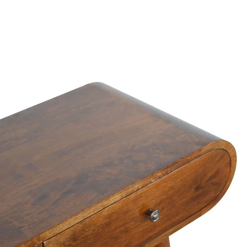 Solid Wood Curved Edge Console Table by Unique Piece Furniture