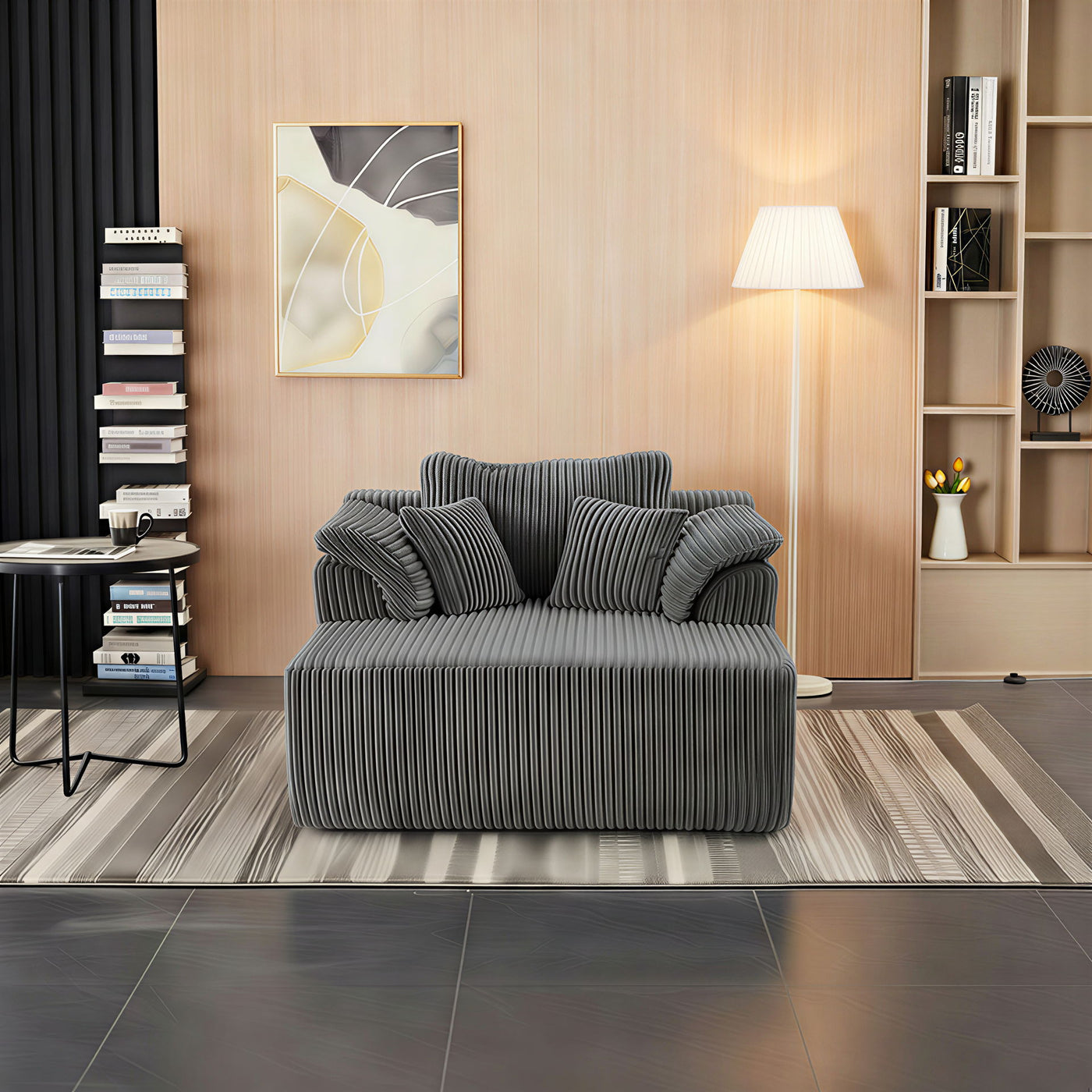 Chaise Lounge Chair, Deep Seat Sleeper Couch For Living Room by HouseOfZazla