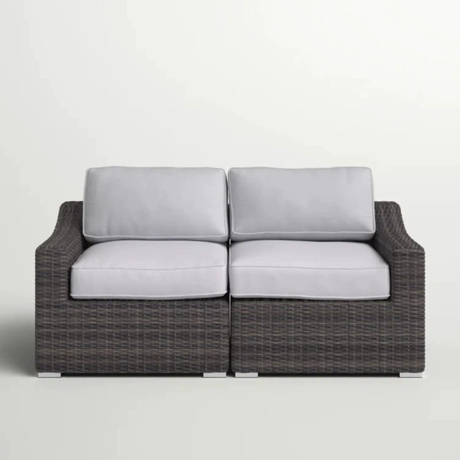 Chic Wide Outdoor Loveseat With Cushions by HouseOfZazla