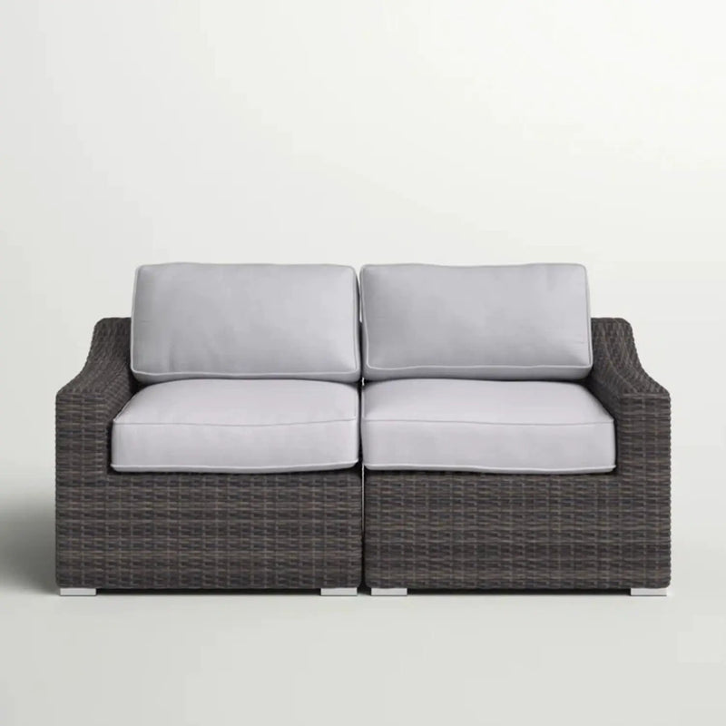 Chic Wide Outdoor Loveseat With Cushions by HouseOfZazla