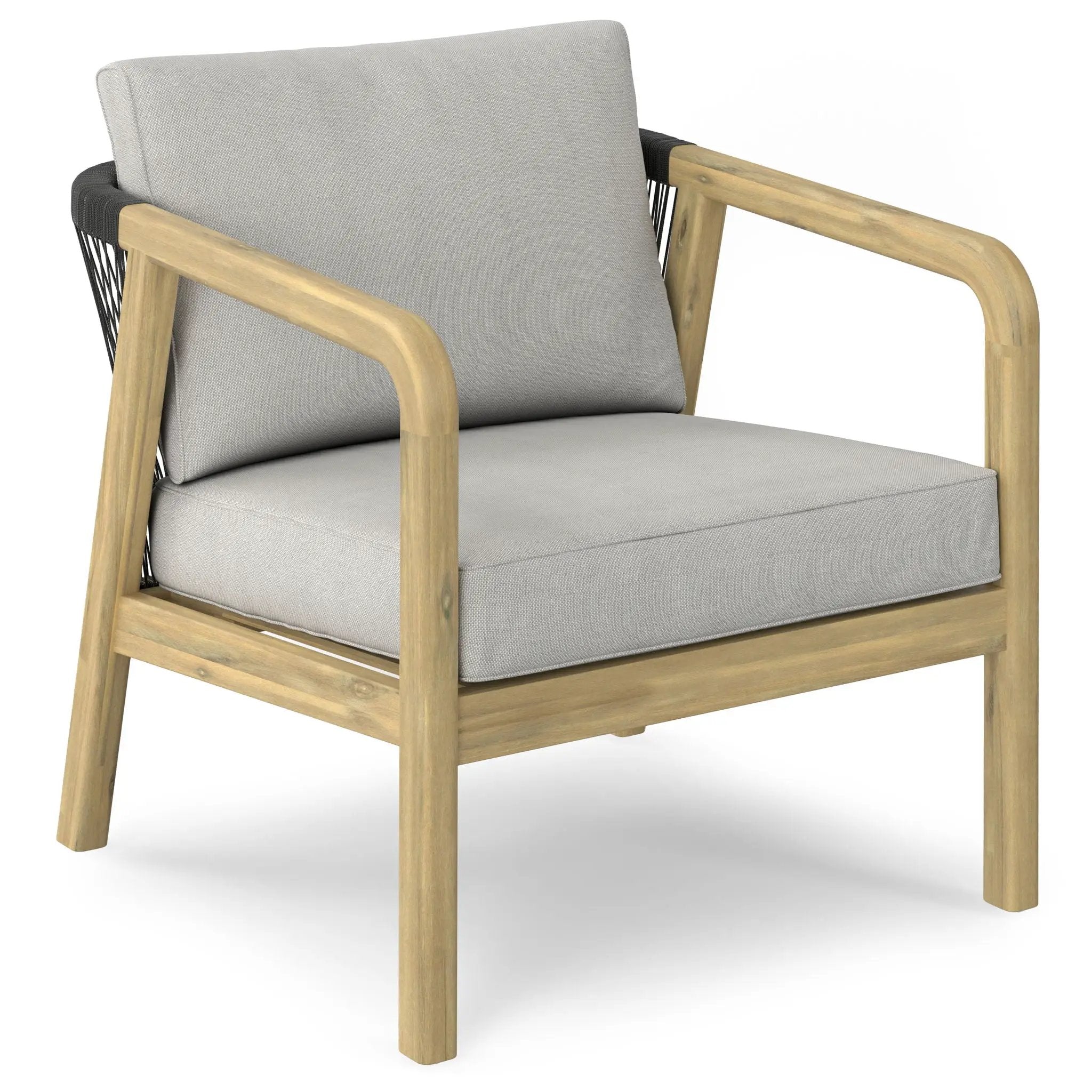 Palmetto - Outdoor Conversation Chair (Set of 2) - Stone Gray by HouseOfZazla