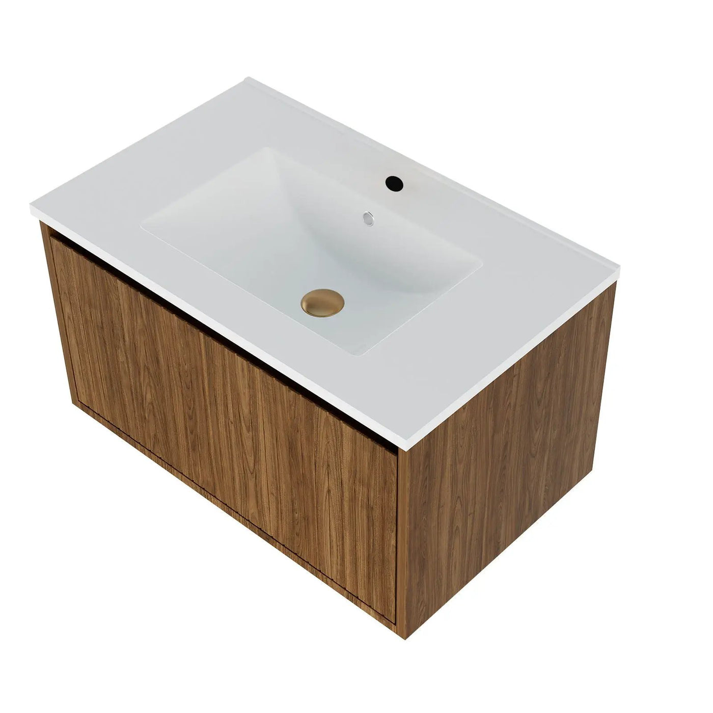 Wall Mounted Floating Bathroom Vanity With Sink And Drawers by HouseOfZazla
