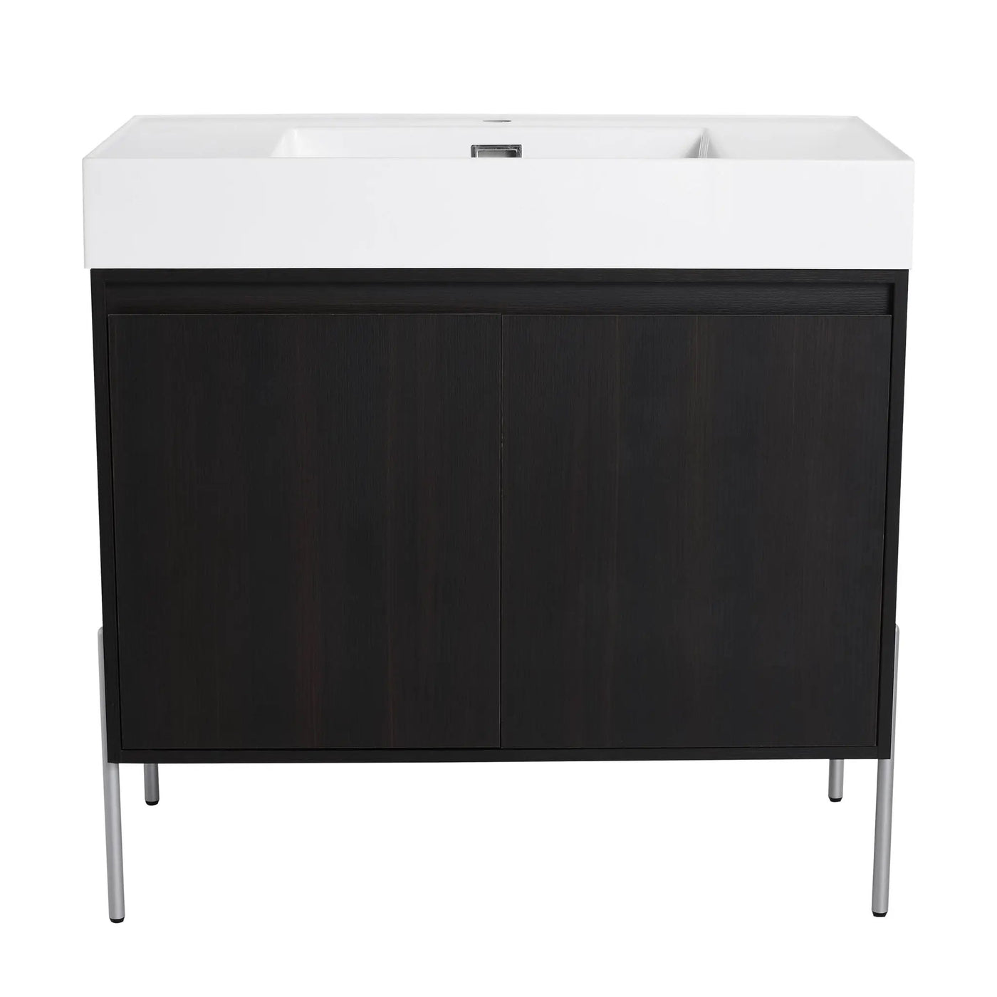 Freestanding Bathroom Vanity With Resin Sink And Storage Cabinet by HouseOfZazla