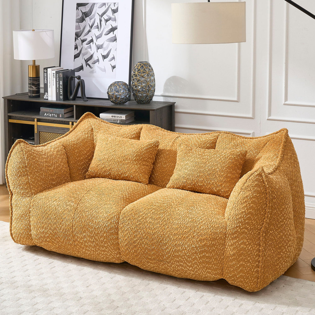 Comfortable Dual Beanbag Chair With High Resilience Foam Core For 2 People, photo 36 of 40