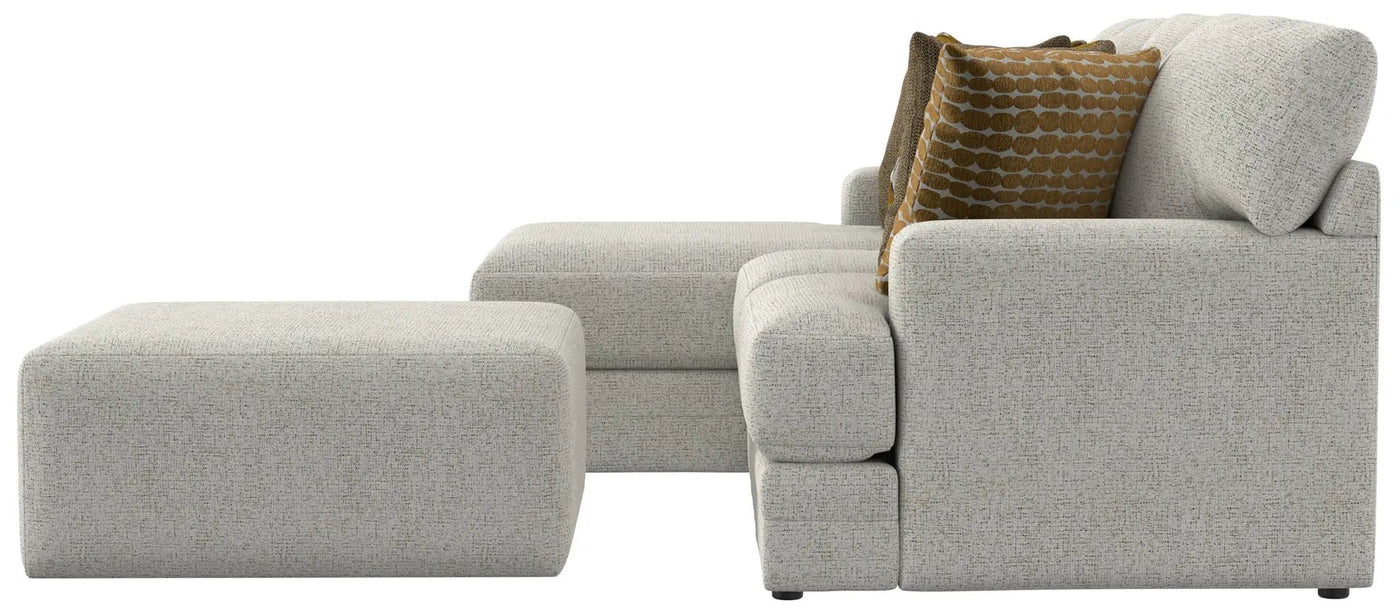 Tori - Sectional With Comfort Coil Seating, Cocktail Ottoman And Accent Pillows Included by Unique Piece Furniture