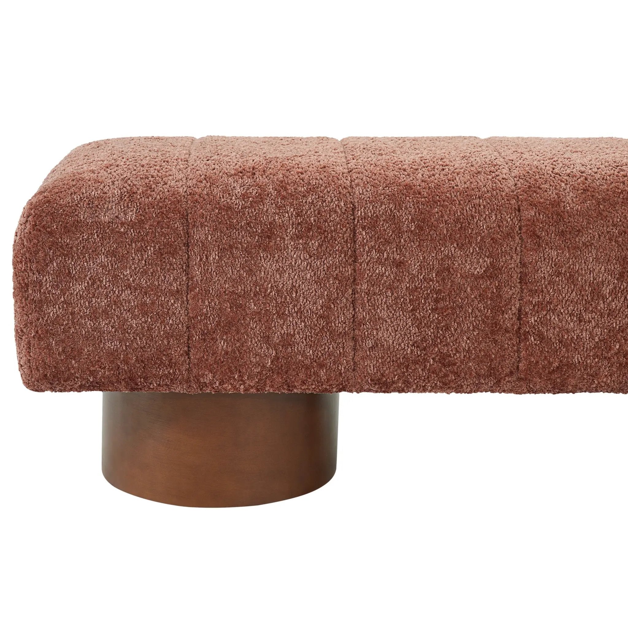 Rust Red Boucle Indoor Dining Bench by HouseOfZazla