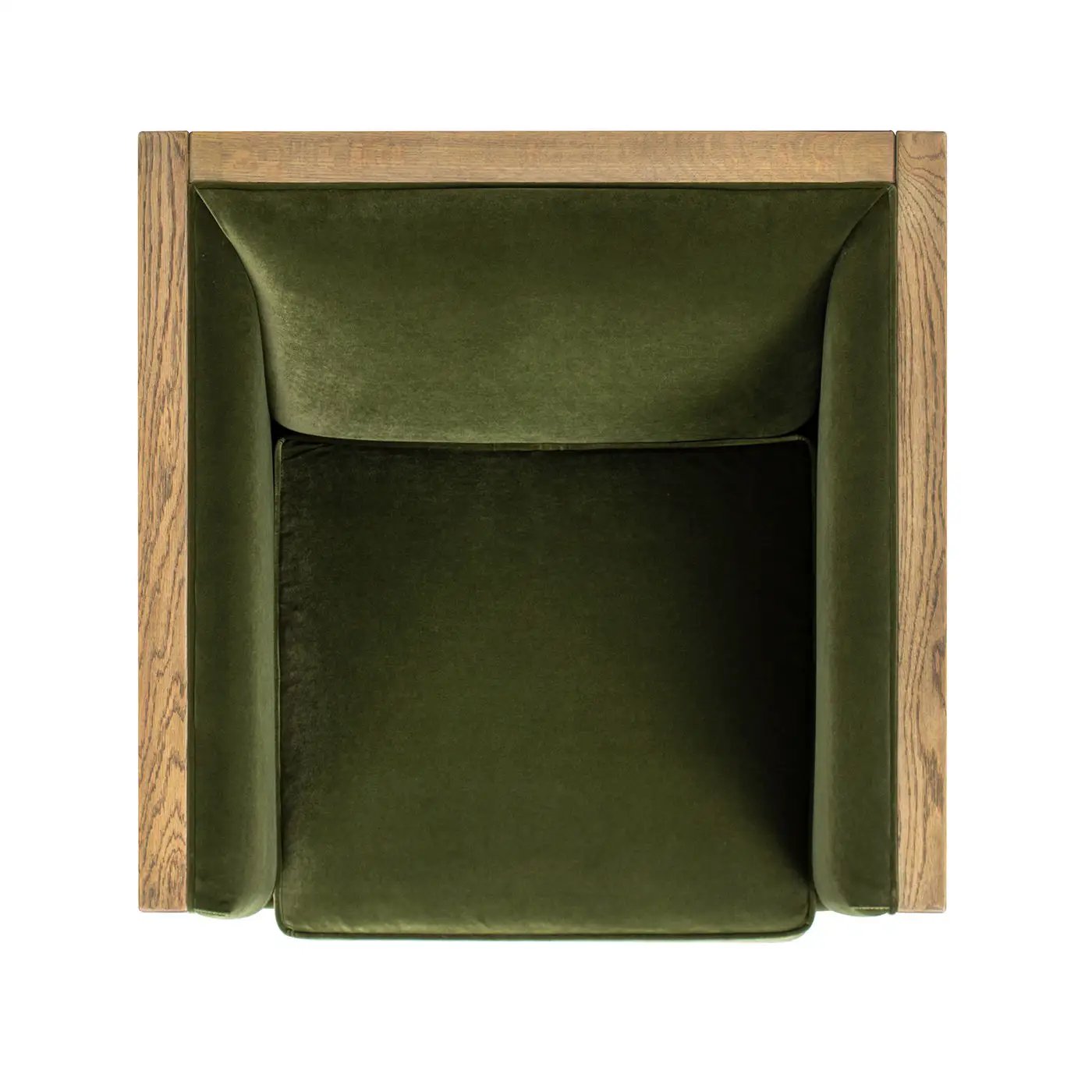 Georgia - Cane Tuxedo Armchair - Olive Green by Unique Piece Furniture