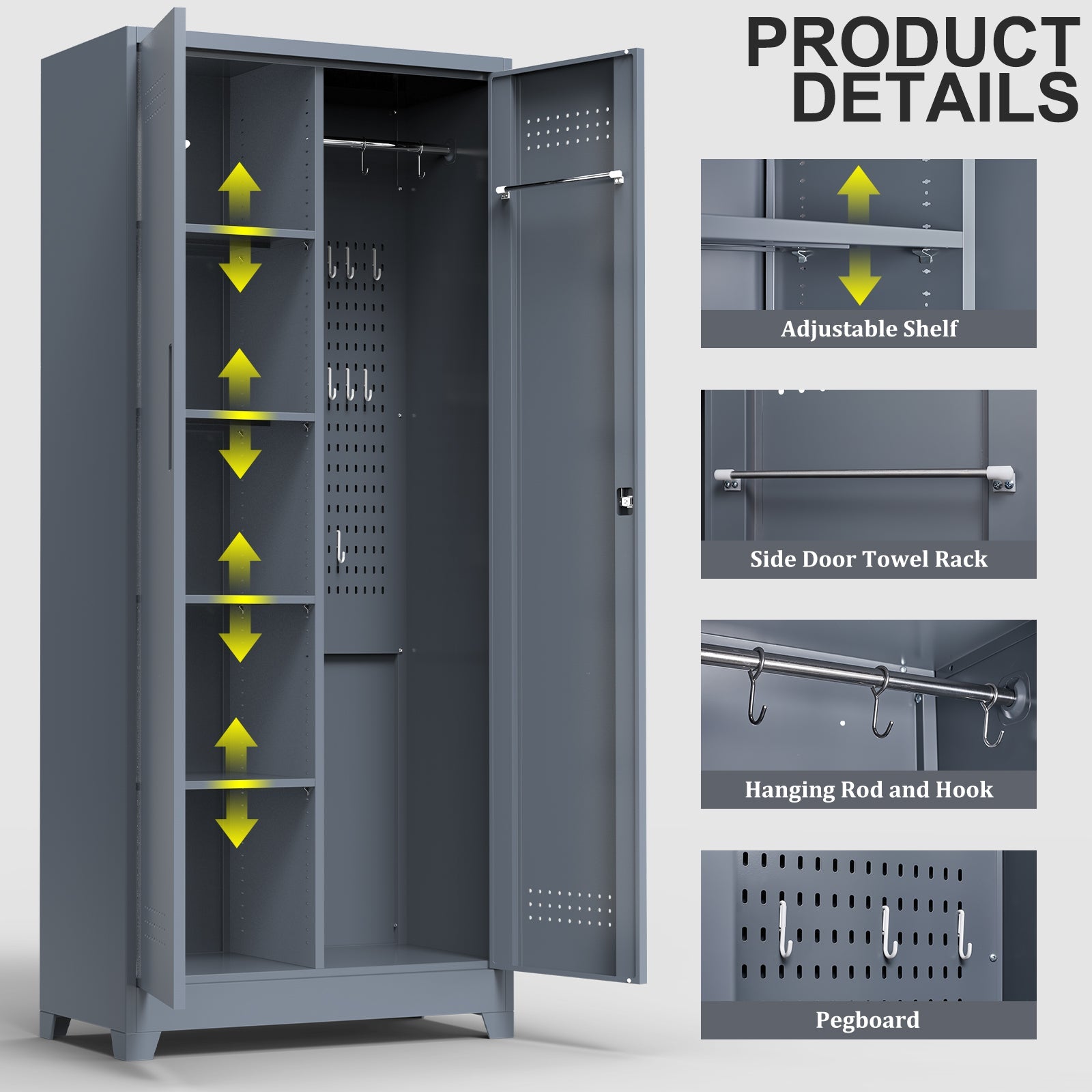 Gray And Metal Storage Cabinet by HouseOfZazla