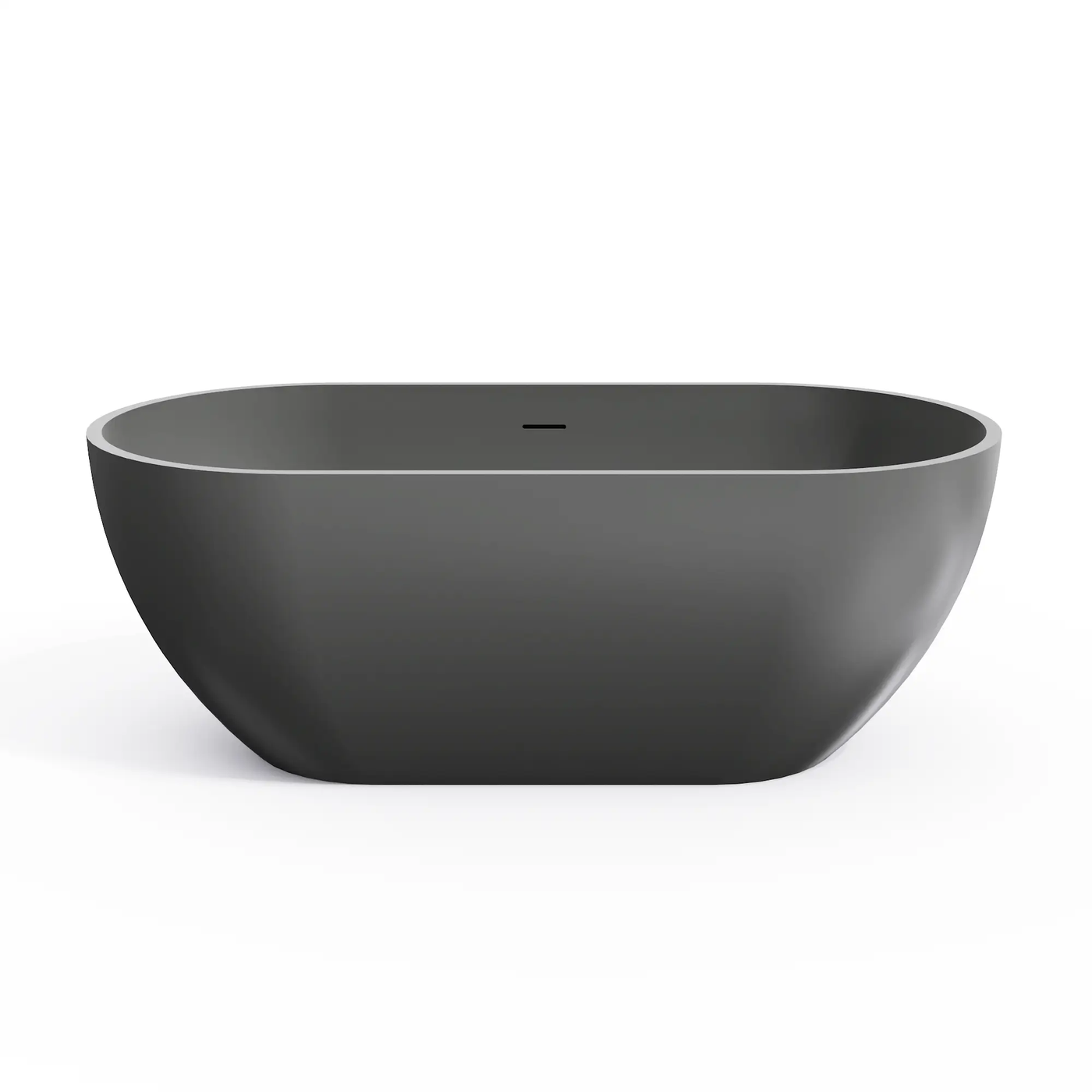 59 Inch Solid Surface Oval Freestanding Bathtub by HouseOfZazla