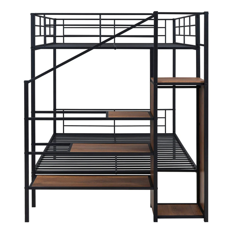 Bunk Bed With Lateral Storage Ladder And Wardrobe by Unique Piece Furniture