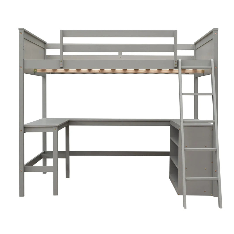 Loft Bed With Shelves With Desk