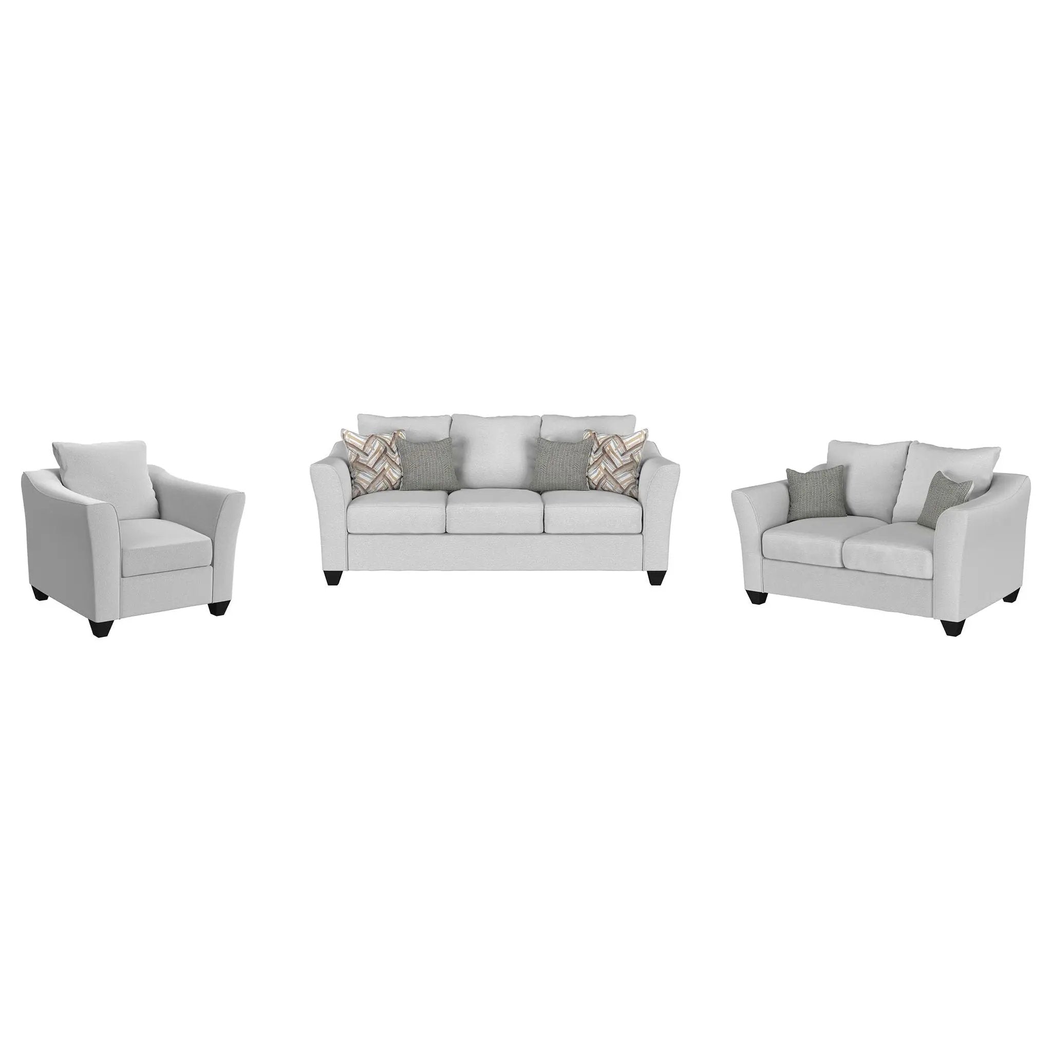 Salizar 3-piece Upholstered Flared Arm Sofa Set Sand by Unique Piece Furniture