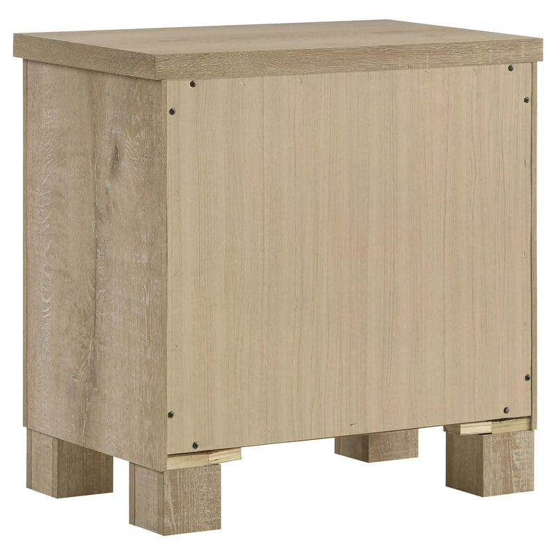 Oakglen 2-drawer Nightstand Bedside Table Weathered Oak by Unique Piece Furniture