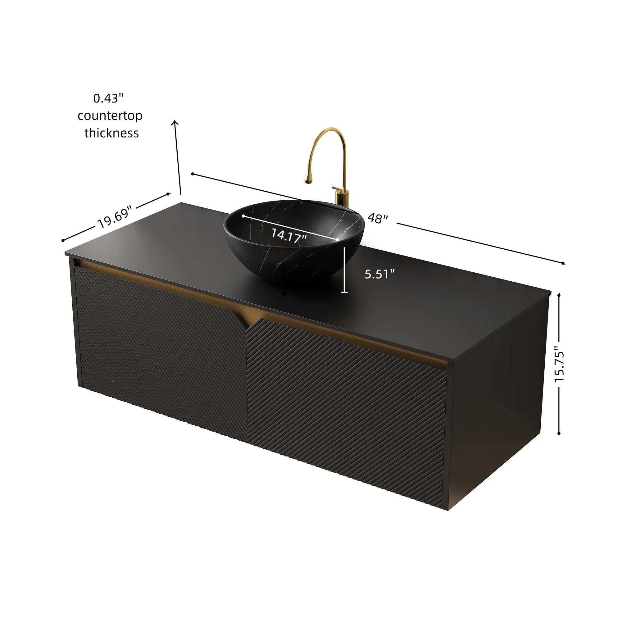 Ruben 48" Bathroom Vanity & Sink by HouseOfZazla