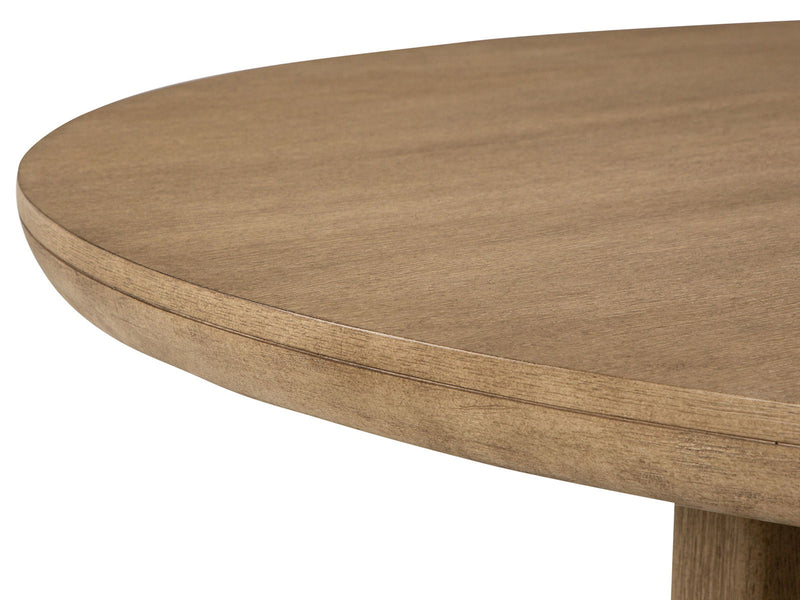 Tristan - 60" Round Dining Table - Swiss Coffee, photo 5 of 7